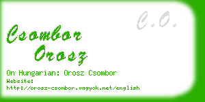 csombor orosz business card